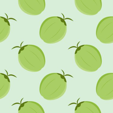 Renkli arka planda izole edilmiş taze hindistan cevizli, dikişsiz desen. tropikal vektör illüstrasyonu.