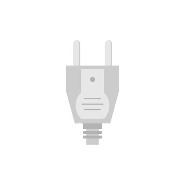 Elektrik prizi düz tasarım vektör çizimi. Kablo prizi ve soket. Bağlantı kavramı, kopukluk, elektrik. Düz biçimli vektör illüstrasyonu