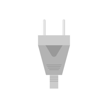 Elektrik prizi düz tasarım vektör çizimi. Kablo prizi ve soket. Bağlantı kavramı, kopukluk, elektrik. Düz biçimli vektör illüstrasyonu