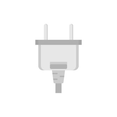 Elektrik prizi düz tasarım vektör çizimi. Güç tıkacı simgesi. Bağlantı elektriği. Vektör illüstrasyon düz tasarım