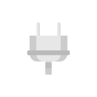 Elektrik prizi düz tasarım vektör çizimi. Güç tıkacı simgesi. Bağlantı elektriği. Vektör illüstrasyon düz tasarım