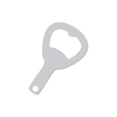 şişe açacağı simgesi düz tasarım vektör çizimi. Açılış simgesi. Şişe açılışları çizgi film klibi. Ev mutfağı.