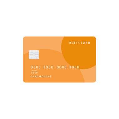 Banka kartı düz tasarım vektör çizimi. Çevrimiçi alışveriş için finansal güvence, online ödeme kartı. İş finansmanı, çevrimiçi bankacılık ve çevrimiçi alışveriş için vektör
