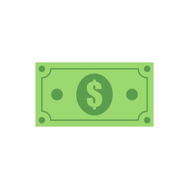 Banknot düz tasarım vektör çizimi. Düz Tasarım Kağıt Para. para nakit ve finans yığın vektör illüstrasyonu