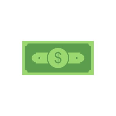 Banknot düz tasarım vektör çizimi. Düz Tasarım Kağıt Para. para nakit ve finans yığın vektör illüstrasyonu