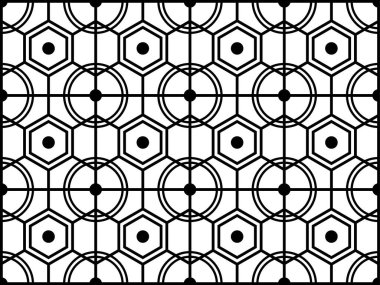 Arap geometrik dikişsiz süs deseni. Tek renkli soyut çizgi dokusu Arapça olarak. Dekoratif eski kafes arka planı. Kumaş ve ambalaj için soyut süs.