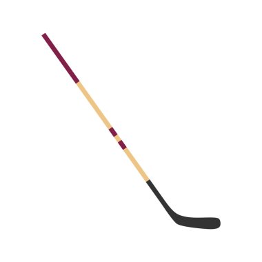Hokey stick flat design vector illustration. Hokey puck stick isolated, sport ice icon, game equipment, goal or competition, leisure and activity. Sport hockey object icon concept. clipart
