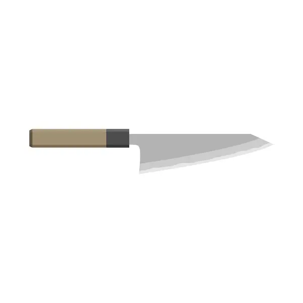 Garasuki Japanese Kitchen Knife Flat Design Vector Illustration Isolated White Vector Graphics