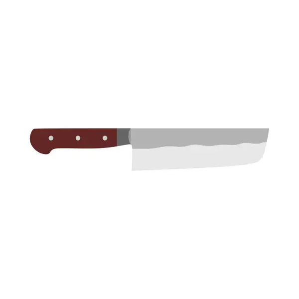 Nakiri Japanese Kitchen Knife Vector Illustration Isolated White Background Traditional Vector Graphics