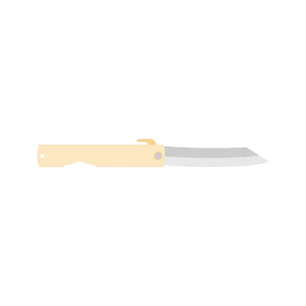 Traditional Japanese Higonokami Pocket Knife Flat Design Vector Illustration Isolated Royalty Free Stock Illustrations