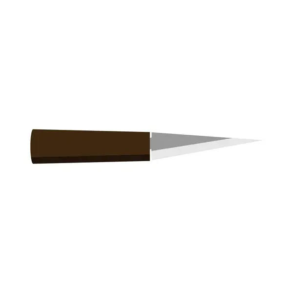 Saba Saki Sabasaki Japanese Kitchen Knife Flat Design Vector Illustration Stock Vector
