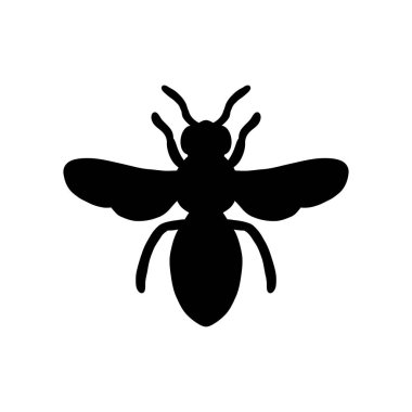 Arı silueti koleksiyonu beyaz arkaplan vektör illüstrasyonunda siyah izole edildi. bal ürünleri, paket, tasarım için vektör çizimi.