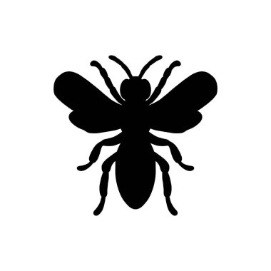 Arı silueti koleksiyonu beyaz arkaplan vektör illüstrasyonunda siyah izole edildi. bal ürünleri, paket, tasarım için vektör çizimi.