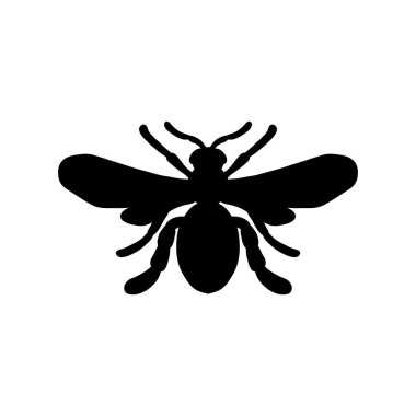 Arı silueti koleksiyonu beyaz arkaplan vektör illüstrasyonunda siyah izole edildi. bal ürünleri, paket, tasarım için vektör çizimi.