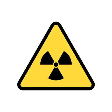 Nükleer Tehlike İyonlaştırıcı Radyasyon Tehlike X, Trefolil Uyarı Sembolü Siyah ve Sarı Simge. Radyasyon uyarı işareti, siyah ve sarı tehlike sembolü.