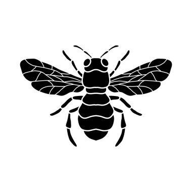 bal arısı bal ürünleri, ambalaj, tasarım için siyah ve beyaz vektör çizimi.