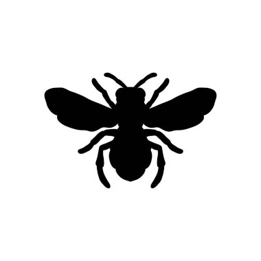 Arı Silueti Vektör Resimleri Beyaz Arkaplan.