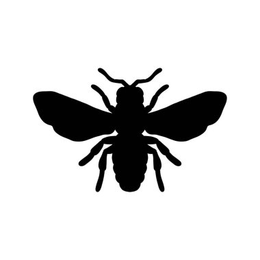 Arı Silueti Vektör Resimleri Beyaz Arkaplan.