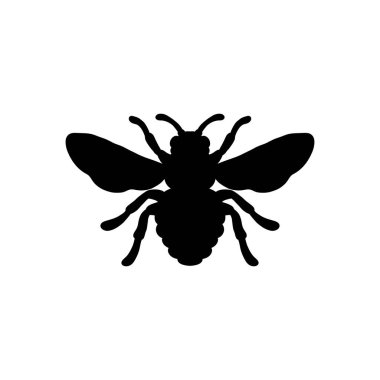 Arı Silueti Vektör Resimleri Beyaz Arkaplan.