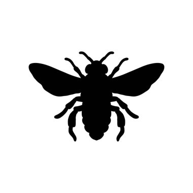 Arı Silueti Vektör Resimleri Beyaz Arkaplan.