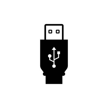 usb buji simgesi. usb bağlantı sembolü. veri transfer bilgisayarı usb sürücü sembolü. taşınabilir pendrive aygıt simgesi uygulamalar ve web siteleri için uygundur