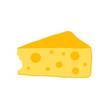 Peynir yassı tasarım vektör çizimi. Lezzetli yassı yemek. Arka planda organik yemek izole edildi