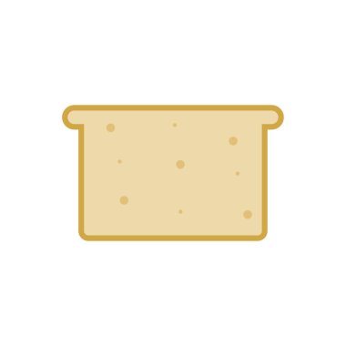 Ekmek düz tasarım vektör çizimi dilimleri.