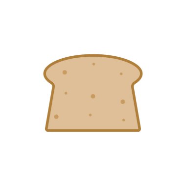 Ekmek düz tasarım vektör çizimi dilimleri.