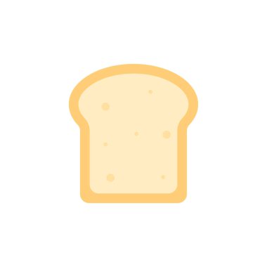 Ekmek düz tasarım vektör çizimi dilimleri.