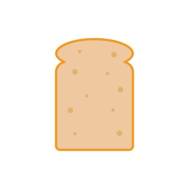 Ekmek düz tasarım vektör çizimi dilimleri.