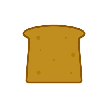 Ekmek düz tasarım vektör çizimi dilimleri.