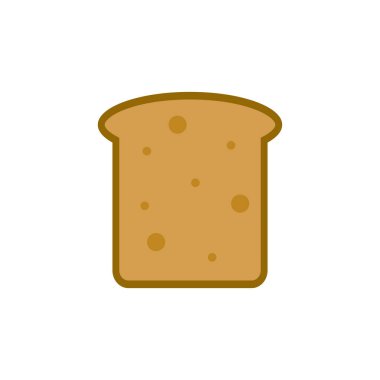 Ekmek düz tasarım vektör çizimi dilimleri.