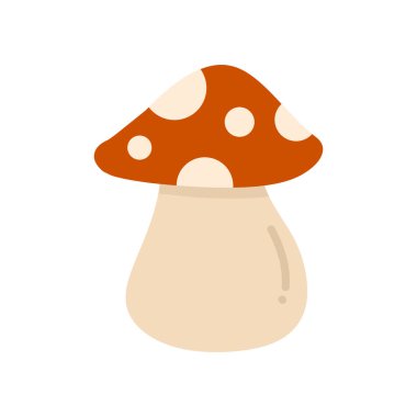 Mantar çiftliği logosu, mantar ikonu klasik tasarım çizimi. Mutfak ürünleri için doğal gıdalar.