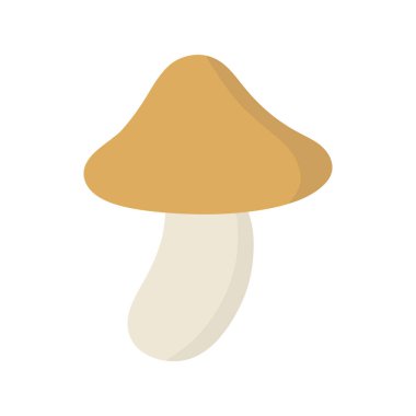 Mantar çiftliği logosu, mantar ikonu klasik tasarım çizimi. Mutfak ürünleri için doğal gıdalar.