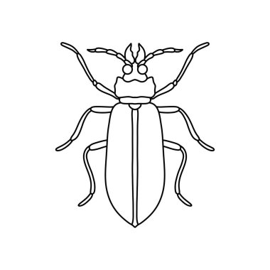 siyah ve beyaz hata ana hatları vektör çizimi