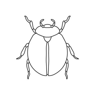 siyah ve beyaz hata ana hatları vektör çizimi