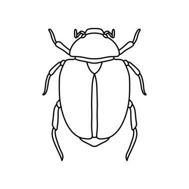 siyah ve beyaz hata ana hatları vektör çizimi