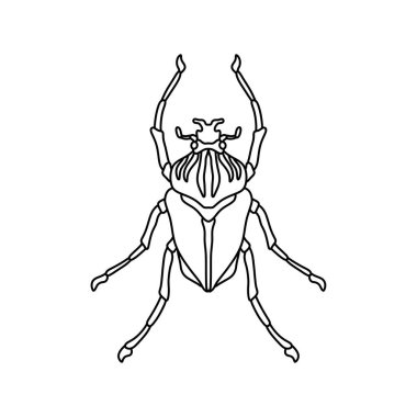 siyah ve beyaz hata ana hatları vektör çizimi