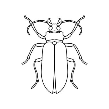 siyah ve beyaz hata ana hatları vektör çizimi