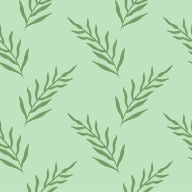 Soyut doğa, çağdaş, kusursuz desen. Yeşil yapraklar pürüzsüz desen