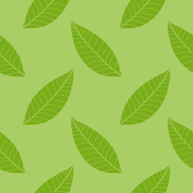 Soyut doğa, çağdaş, kusursuz desen. Yeşil yapraklar pürüzsüz desen