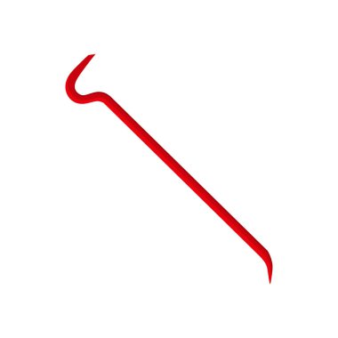 Levye düz tasarım vektör çizimi beyaz arkaplanda izole edildi. Tamir işi ya da levye için aletler. Marangozluk, inşaat konsepti