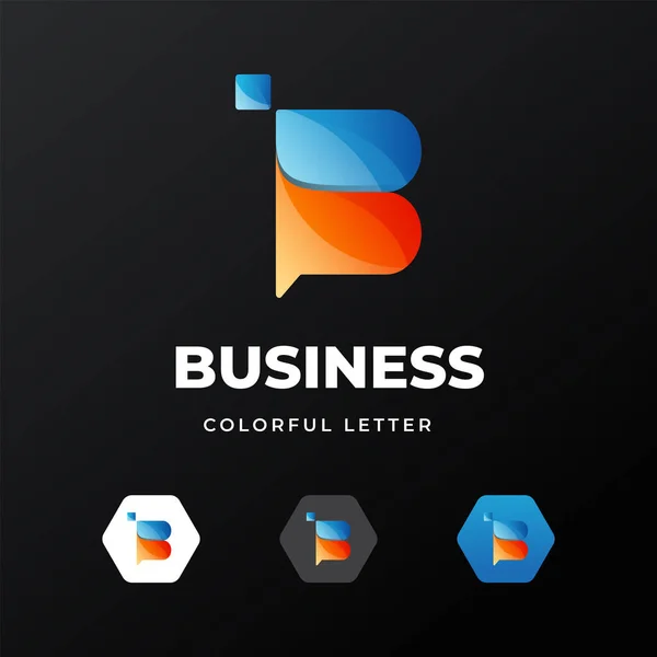Letra Logo Design Elegante Con Concepto Colorido — Archivo Imágenes Vectoriales