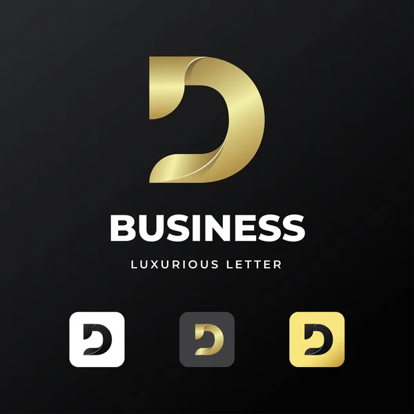 Carta Criativa Conceito Design Logotipo Luxo Símbolo Inicial Identidade Empresarial — Vetor de Stock