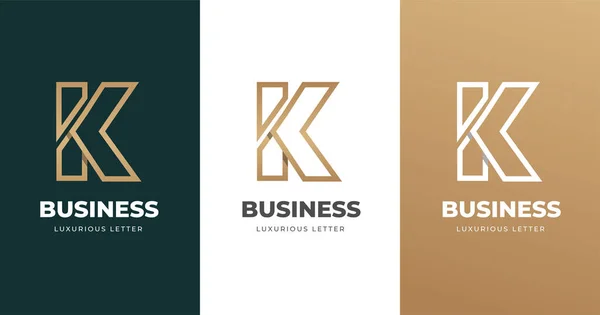 Сучасний Лінійний Логотип Літери Luxury — стоковий вектор