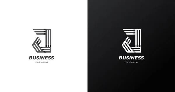 Initiële Letter Logo Ontwerp Template Lijn Concept Vector Illustratie — Stockvector