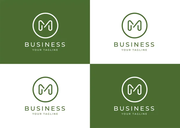 Minimalistische Letter Logo Design Template Met Cirkel Vorm Vector Illustratie — Stockvector