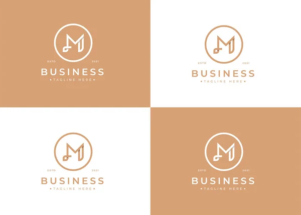 Minimalistische Letter Logo Ontwerp Voor Persoonlijk Merk Bedrijf — Stockvector