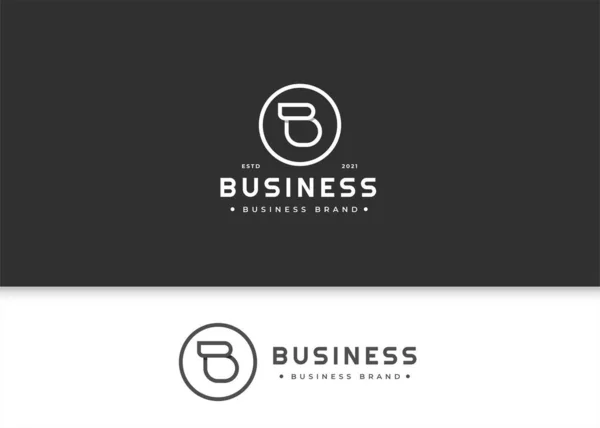 Minimalistisches Buchstabe Logo Design Mit Kreisform — Stockvektor