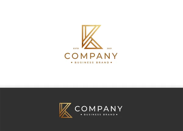 stock vector Minimalist Letter K luxury logo design template